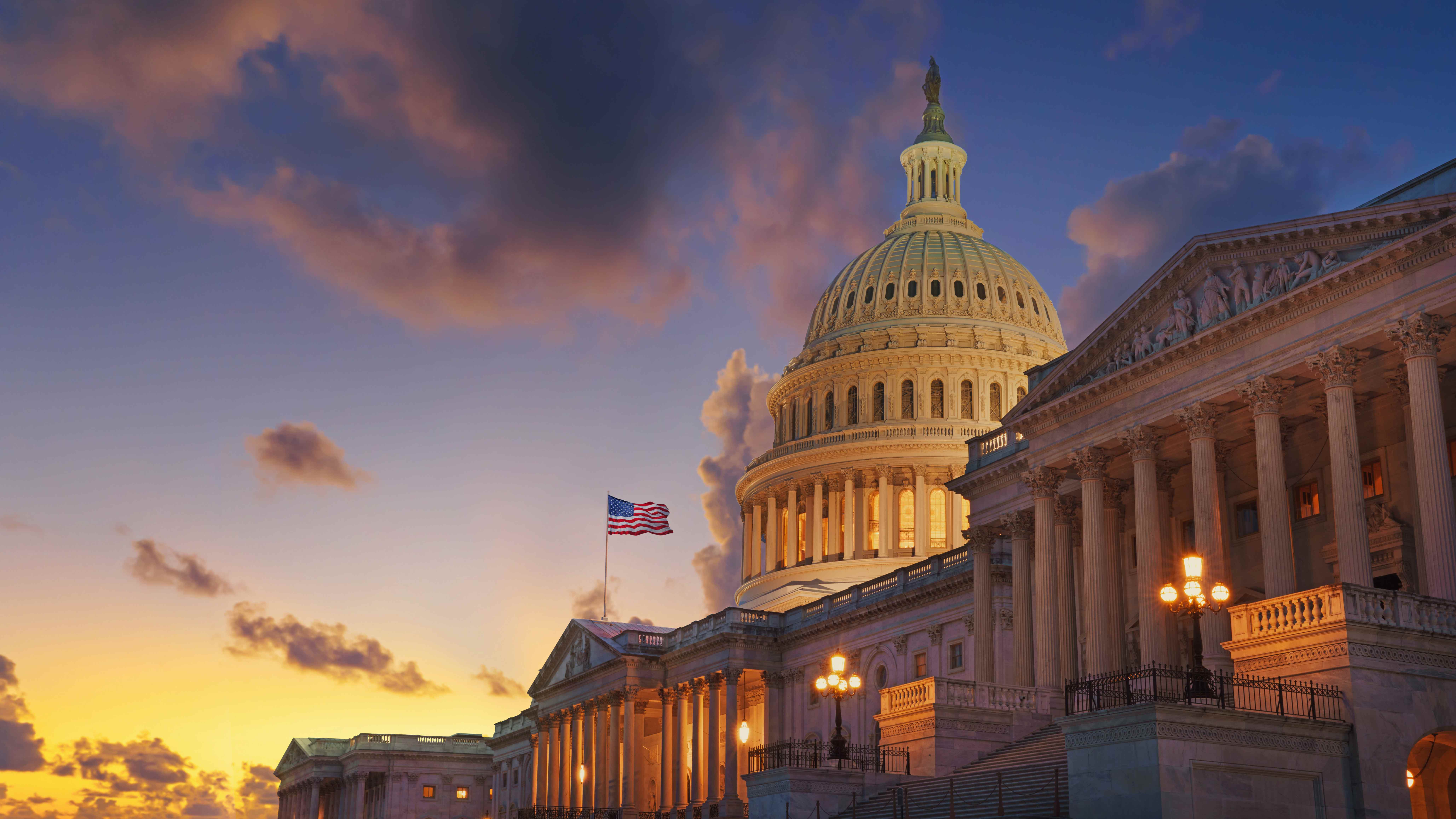 Capital Building at sunset