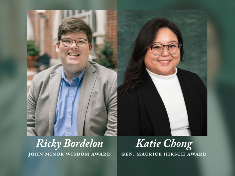 Ricky Bordelon and Katie Chong are pictured, with their names listed below them.