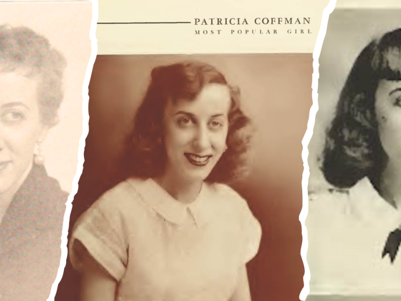 A collage of three photos of Patricia Coffman