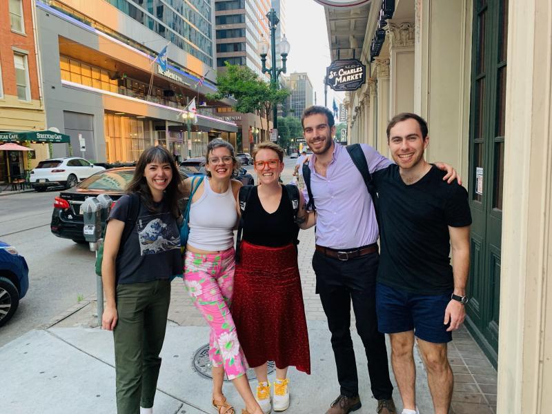 Hodges (2nd from left) interned this summer with the Orleans Public Defenders Office.