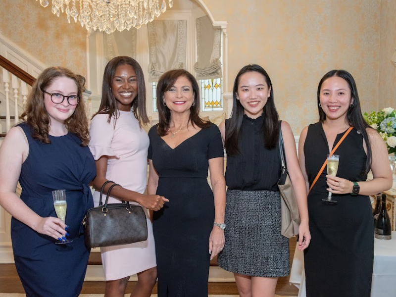 Chief Judge Nannette Brown with Tulane Law students and alumni.