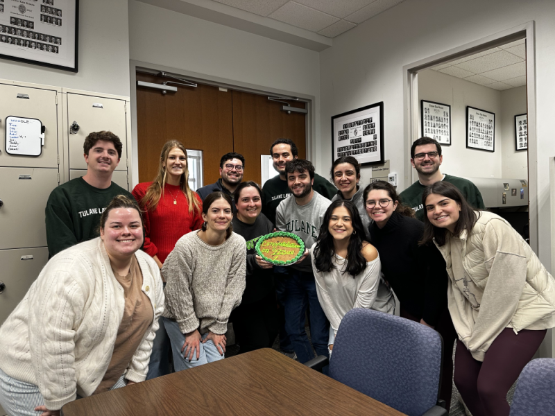 Gonzales, center back, with his Law Review colleagues.