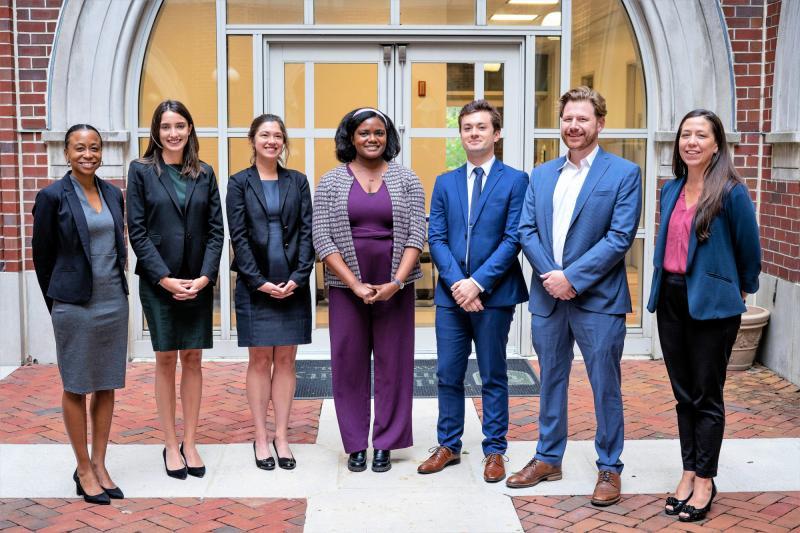 Schwartzmann with First Amendment Clinic student-attorneys.