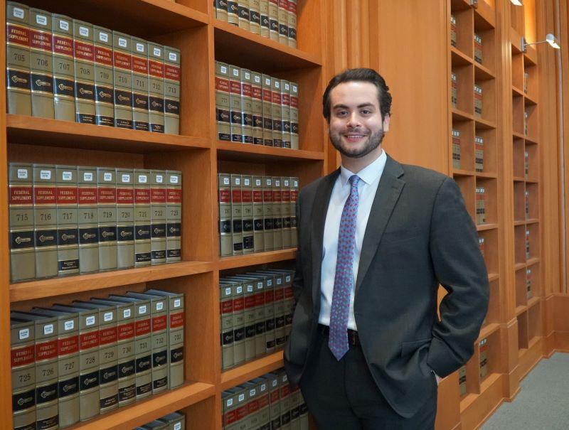 Pablo Gonzales (L'25) is a first-generation law student, the son of a Mexican American family from Texas, and the first Latino to become Editor in Chief of the flagship journal, the Tulane Law Review. (Photo: Alina Hernandez)