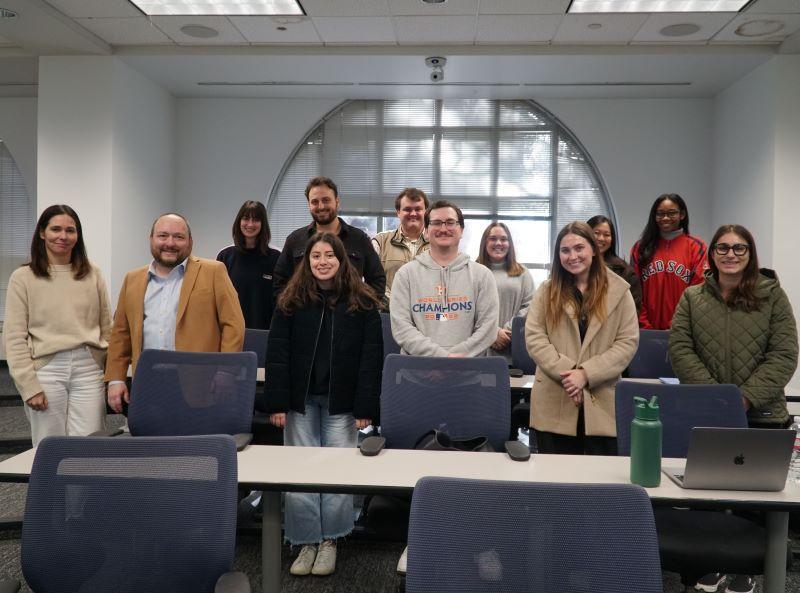 This year's Trademark Prosecution boot camp class. At the far left, first row, are Trademark instructors Amy Parigi (NC '96, L ‘01) and Joel Feldman, who worked together this year to co-teach the program, which was designed and directed by Feldman.