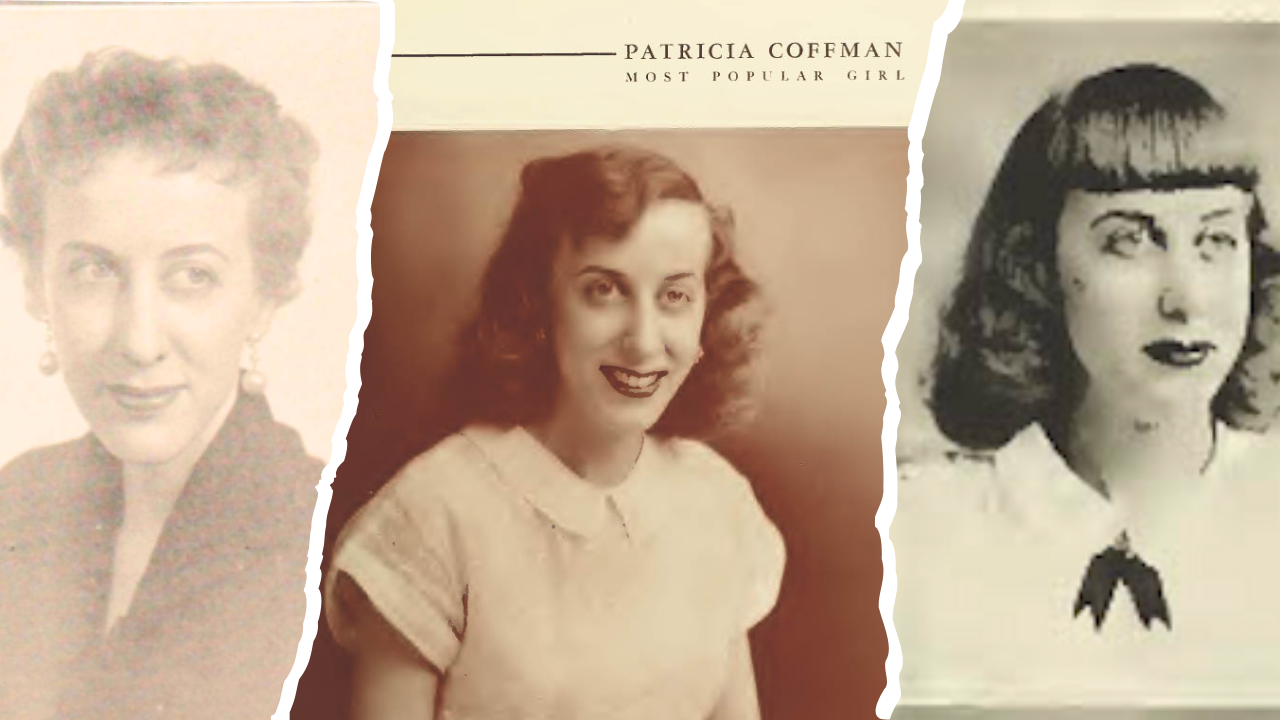 A collage of three photos of Patricia Coffman