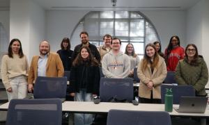 This year's Trademark Prosecution boot camp class. At the far left, first row, are Trademark instructors Amy Parigi (NC '96, L ‘01) and Joel Feldman, who worked together this year to co-teach the program, which was designed and directed by Feldman.