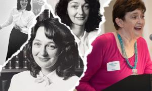 A collage of images of Catherine Hancock through the years.