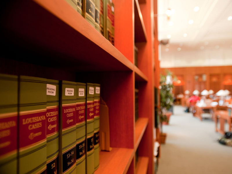 Law library bookshelves